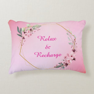 Pink Accent Throw Kissen