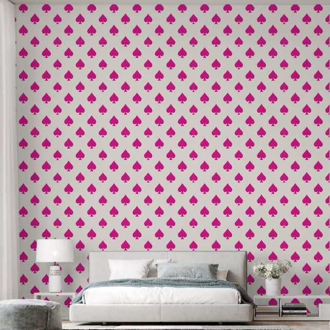 Pink Ace Pipe Muster Retro Chic Extravagant Tapete (Schlafzimmer)