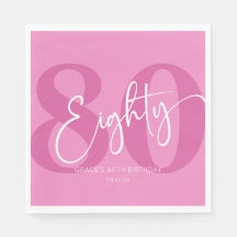 Pink Achtzig 80. Achtzigste Geburtstagsparty