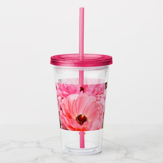Pink Acryltrinkbecher (Vorderseite)