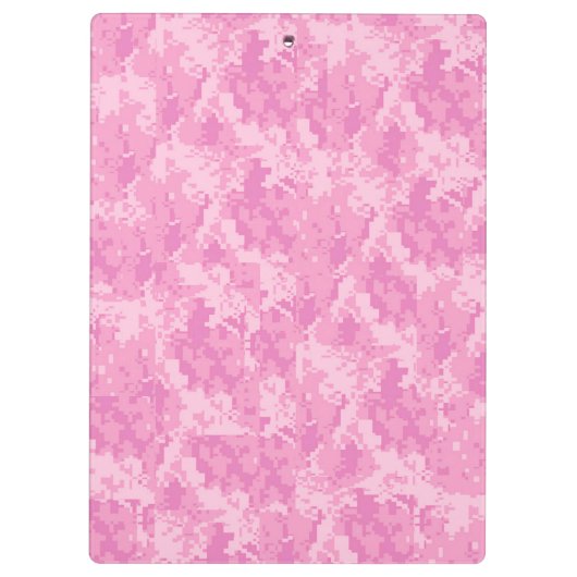 Pink ACU Camouflage Camoufla Monogramm Erstklammer Klemmbrett (Rückseite)