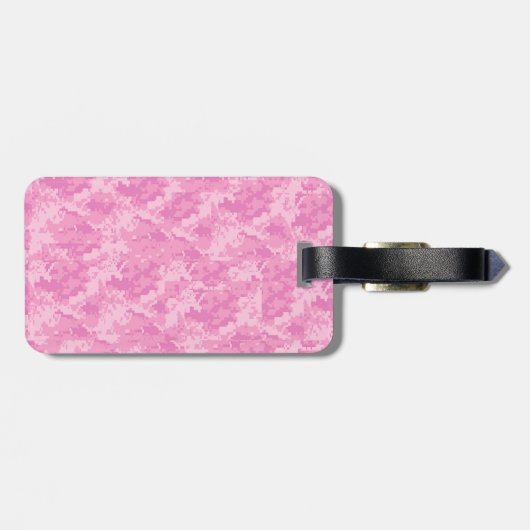 Pink ACU Camouflage Camouflage Girl Monogram Gepäc Gepäckanhänger (Rückseite horizontal)