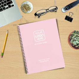 Pink | Add Business Logo Modern Beruflich Notizblock