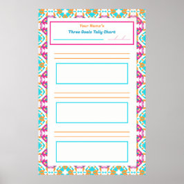 Pink ADHD Girl's Goal Habit Tracker Chart download Poster