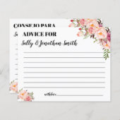 Pink Advice für Mama und Papa Dusche zweisprachige (Vorne/Hinten)