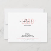 Pink Aesthetic Cake Care Card Dankeschön Karte (Rückseite)