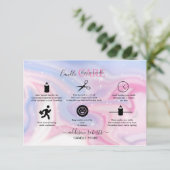 Pink Aesthetic Candle Care Dankeskarte (Stehend Vorderseite)