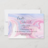 Pink Aesthetic Candle Care Dankeskarte (Rückseite)