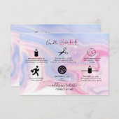 Pink Aesthetic Candle Care Dankeskarte (Vorne/Hinten)