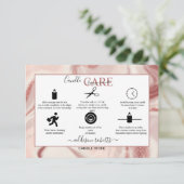 Pink Aesthetic Candle Care Dankeskarte (Stehend Vorderseite)