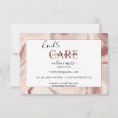 Pink Aesthetic Candle Care Dankeskarte (Rückseite)