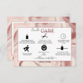 Pink Aesthetic Candle Care Dankeskarte (Vorne/Hinten)
