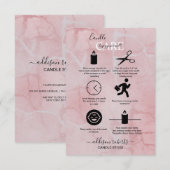 Pink Aesthetic Candle Care Dankeskarte (Vorne/Hinten)