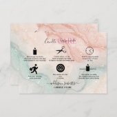 Pink Aesthetic Candle Care Dankeskarte (Vorne/Hinten)