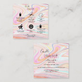 Pink Aesthetic Candle Square Business Card Quadratische Visitenkarte (Vorne/Hinten)