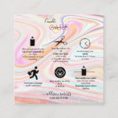 Pink Aesthetic Candle Square Business Card Quadratische Visitenkarte (Vorderseite)