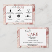 Pink Aesthetic Candle Square Business Card Visitenkarte (Vorne/Hinten)