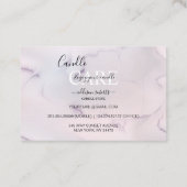 Pink Aesthetic Candle Square Business Card Visitenkarte (Rückseite)