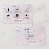 Pink Aesthetic Candle Square Business Card Visitenkarte (Vorne/Hinten)