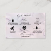 Pink Aesthetic Candle Square Business Card Visitenkarte (Vorderseite)