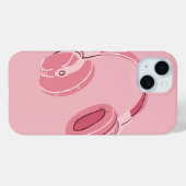 Pink Aesthetic Headphone Phone Case – Music Lover  (Rückseite (Horizontal))