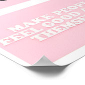 Pink Aesthetic Vision Board Quotes Poster (Ecke)