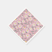 PINK AESTHETISCHE FRÜHSTÜCK BLUMENDEKOUPAGE SERVIETTE (Ecke)