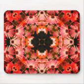 Pink African Daisies Abstrakte Blumenkunst Mousepad (Vorne)