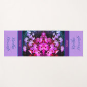 Pink African Daisy Blume Abstrakt Personalisiert Yogamatte (Vorderseite (Horizontal))