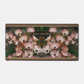 Pink African Daisy Blume Personalisiert Schreibtischunterlage (Vorderseite)