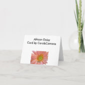 Pink African Daisy Note Card Karte (Rückseite)