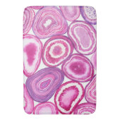 Pink agate Aquarell Badematte (Vorderseite Vertikal)