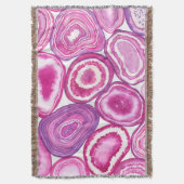 Pink agate Aquarell Decke (Vorderseite Vertikal)