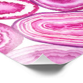 Pink agate Aquarell Fotodruck (Ecke)