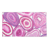 Pink agate Aquarell Kissenbezug (Rückseite-Links)