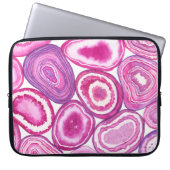 Pink agate Aquarell Laptopschutzhülle (Vorderseite)