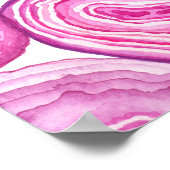 Pink agate Aquarell Poster (Ecke)