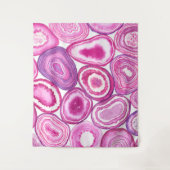 Pink agate Aquarell Wandteppich (Vorderseite)