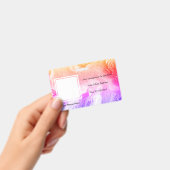 Pink Agate Art Foto Text Vorlagen Mitarbeiter Abze Ausweis (Handheld)