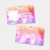 Pink Agate Art Foto Text Vorlagen Mitarbeiter Abze Ausweis (Front & Back)