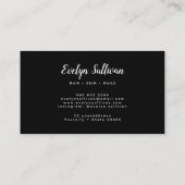 Pink agate Black-Foil-Treuekarte Visitenkarte (Rückseite)