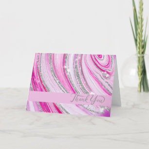 Pink Agate Dankeskarte