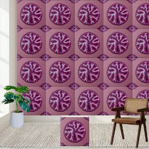 Pink Agate Geode Slice Tile Fliese