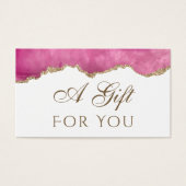 Pink-Agate-Geschenkkarte (Vorderseite)