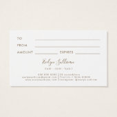 Pink-Agate-Geschenkkarte (Rückseite)