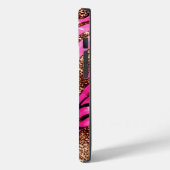 Pink Agate Glitzer iPhone Mate Tough Case (Rückseite / Links)