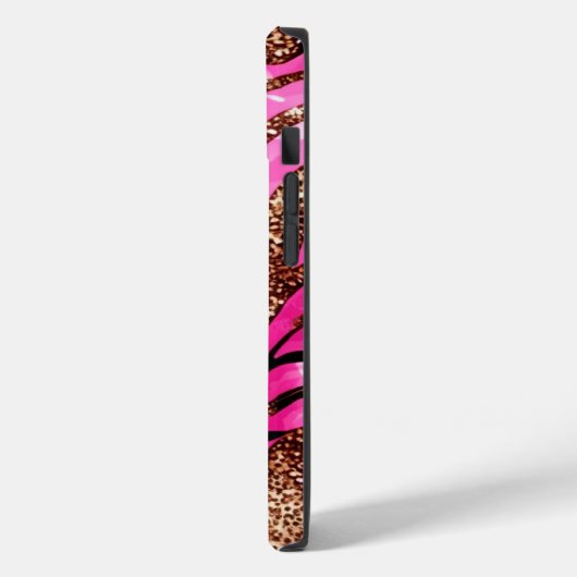 Pink Agate Glitzer iPhone Mate Tough Case (Rückseite / Links)