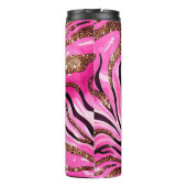 Pink Agate Glitzer Thermal Tumbler 12oz Thermosbecher (Rückseite)