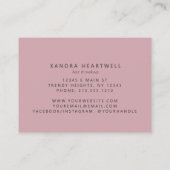 Pink Agate Gold Glitzer Luxus Visitenkarte (Rückseite)