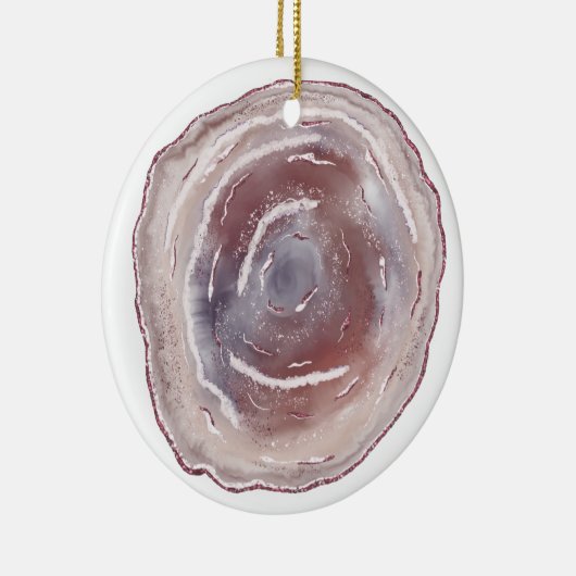 Pink Agate Keramik Ornament (Rechts)